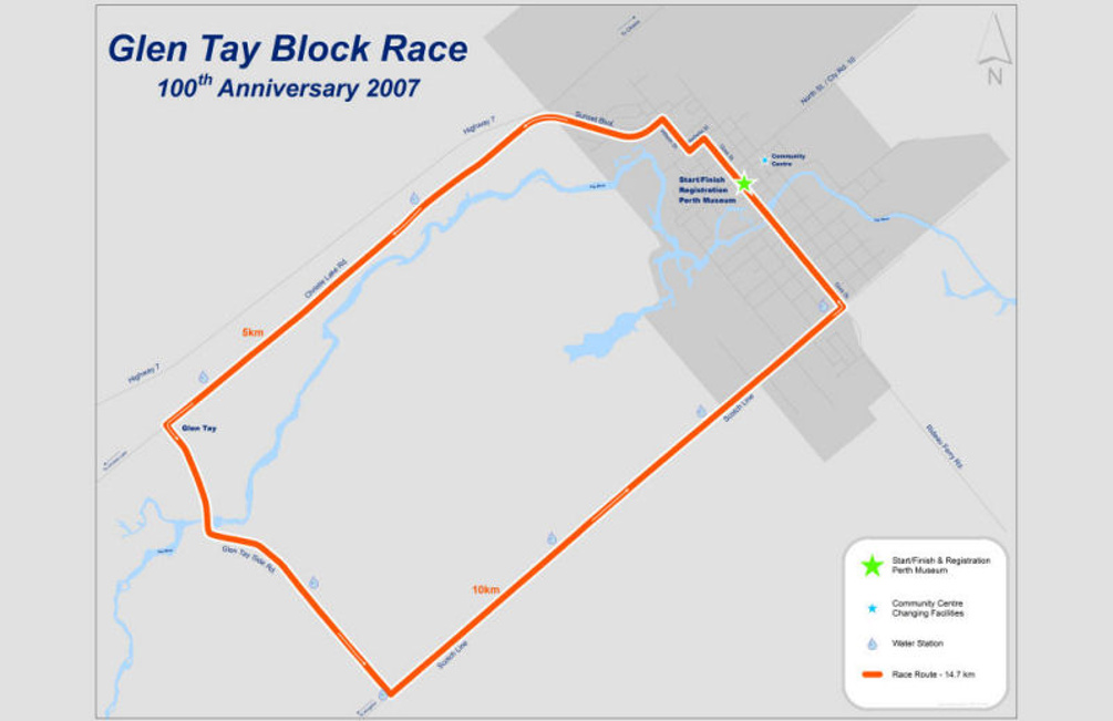 Glen Tay Block Race Map